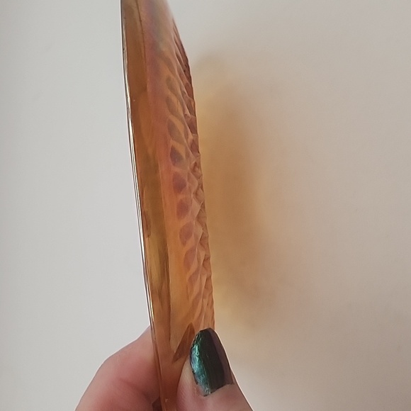 Vintage Carnival Glass Marigold Saucer - Picture 3 of 8